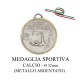 Medaglia sportiva in metallo argentato - Calcio