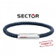 Bracciale uomo in acciaio e pelle SECTOR.