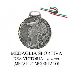 Medaglia sportiva in metallo argentato - Dea Victoria