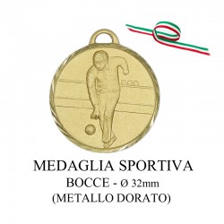 Medaglia sportiva in metallo dorato - Bocce