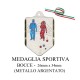 Medaglia sportiva in metallo argentato - Bocce