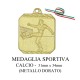 Medaglia sportiva in metallo dorato - Calcio