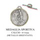 Medaglia sportiva in metallo argentato - Calcio